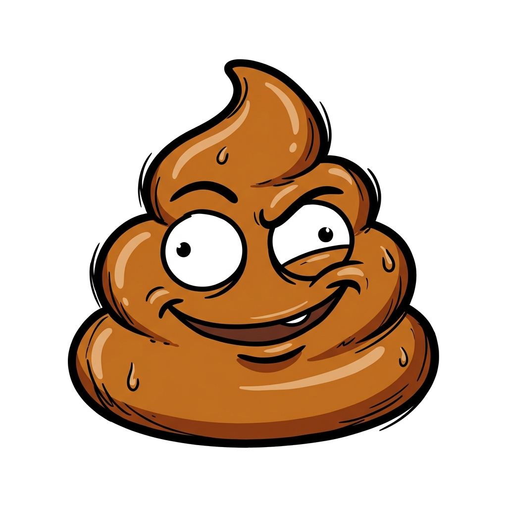 Freigestelltes Cartoon Kackhaufen Icon